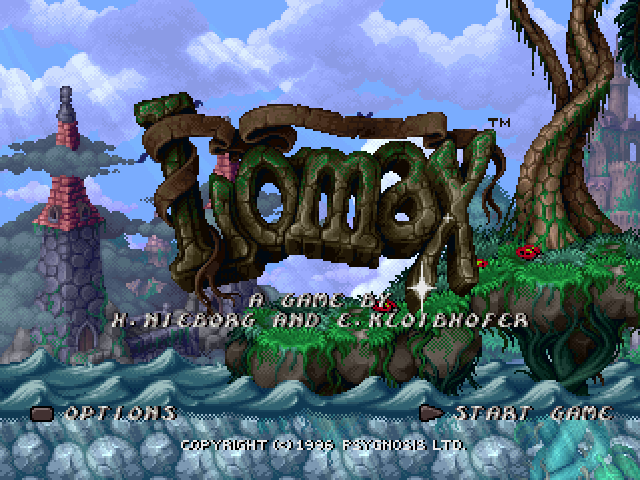 Lomax — Title screen