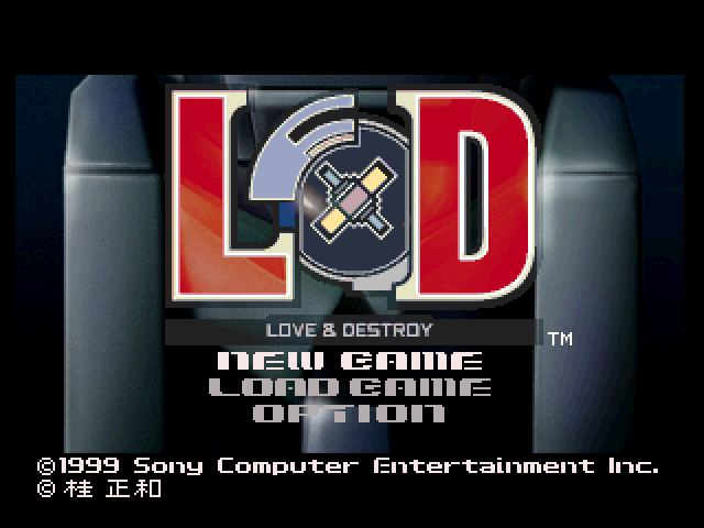 Love & Destroy — Title screen