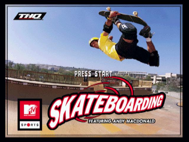 MTV Sports : Skateboarding featuring Andy Macdonald — Title screen