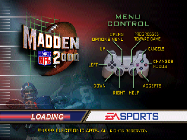 Madden NFL 2000 — Title screen