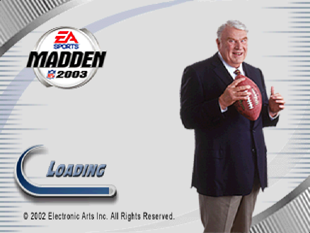 Madden NFL 2003 — Title screen