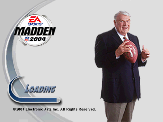Madden NFL 2004 — Title screen