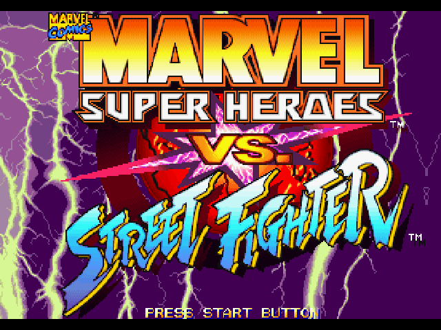 Marvel Super Heroes vs. Street Fighter — Title screen