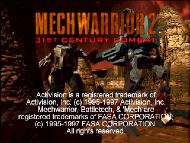 MechWarrior 2 : 31st Century Combat, Arcade Combat Edition — Title screen
