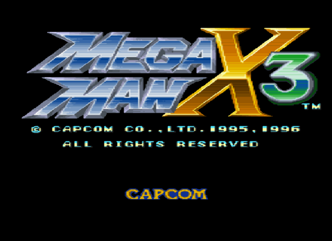 Mega Man X3 — Title screen