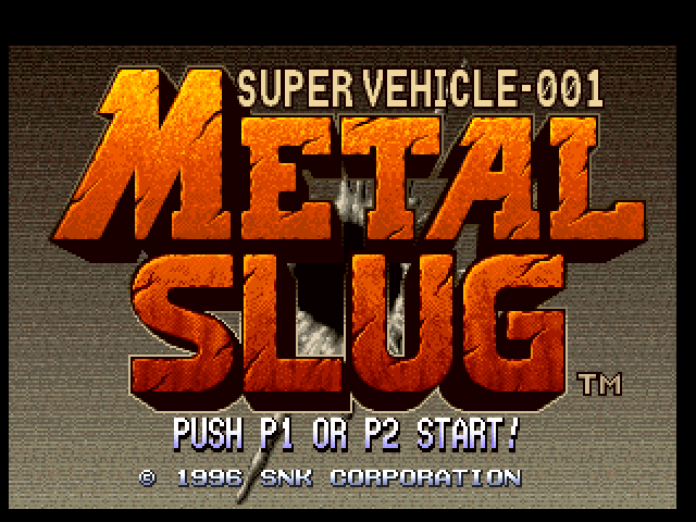 Metal Slug : Super Vehicle-001 — Title screen