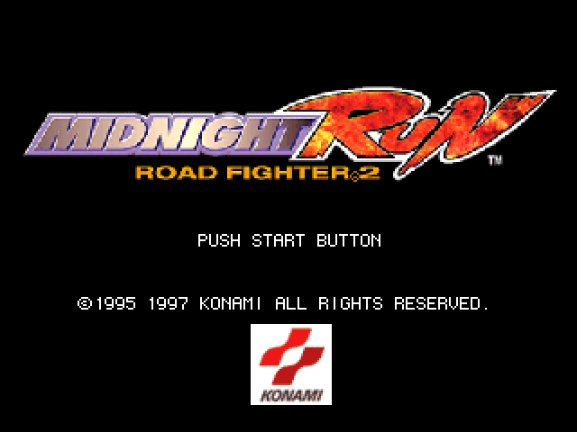 Midnight Run : Road Fighter 2 — Title screen