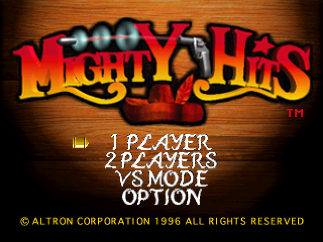 Mighty Hits — Title screen
