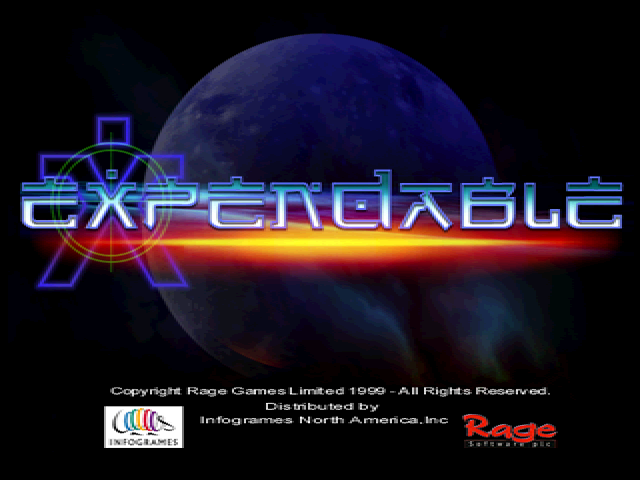 Millennium Soldier : Expendable — Title screen