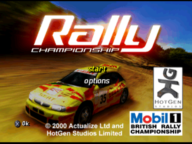 Mobil 1 Rally Championship — Title screen