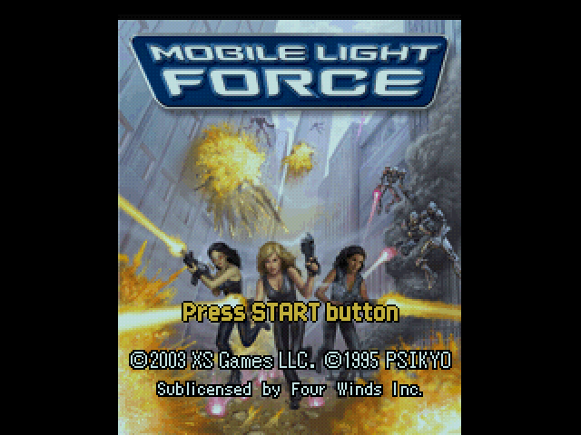 Mobile Light Force — Title screen