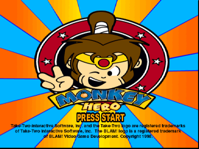 Monkey Hero — Title screen