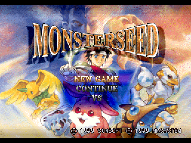 MonsterSeed — Title screen