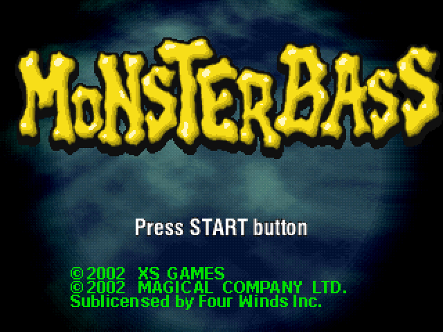 Monster Bass! — Title screen