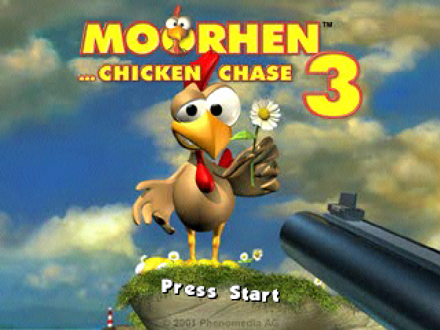 Moorhen 3 : Chicken Chase — Title screen