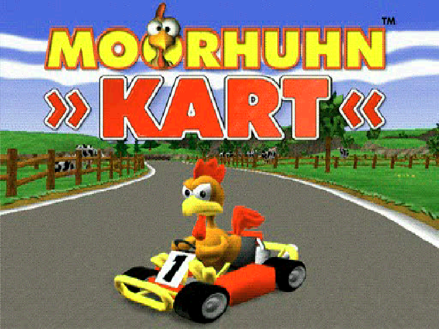 Moorhuhn Kart — Title screen