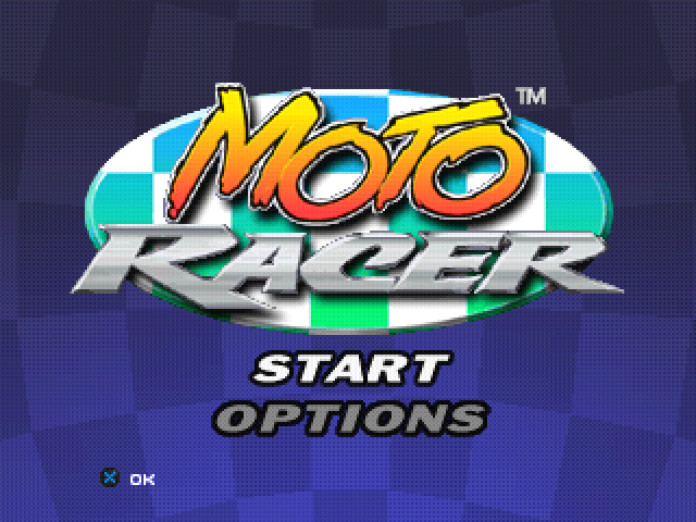 Moto Racer — Title screen