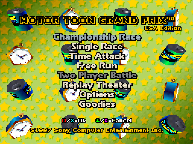 Motor Toon Grand Prix — Title screen