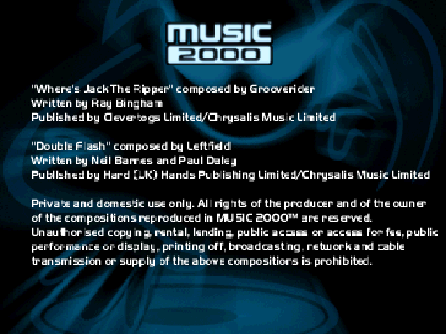 Music 2000 — Title screen