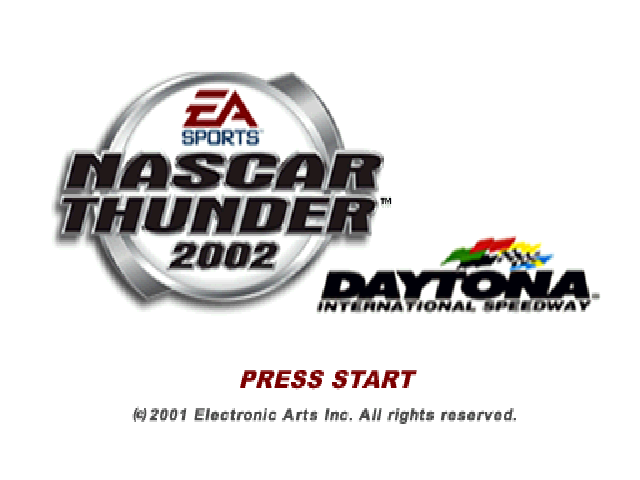 NASCAR Thunder 2002 — Title screen