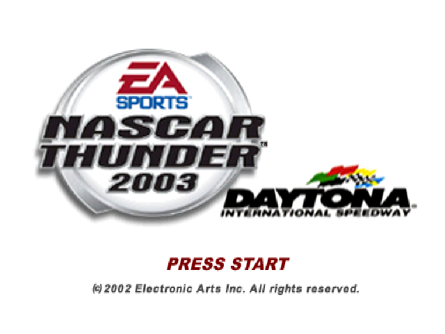 NASCAR Thunder 2003 — Title screen
