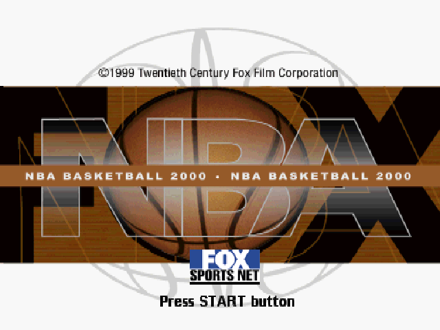 NBA Basketball 2000 — Title screen