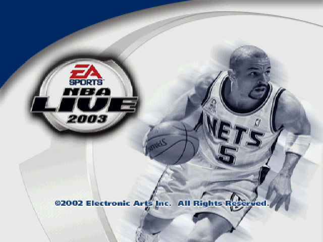 NBA Live 2003 — Title screen
