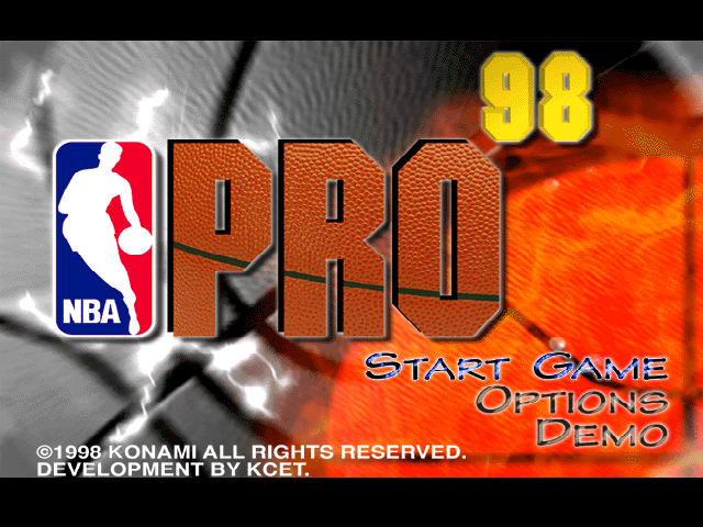 NBA Pro 98 — Title screen