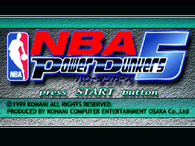 NBA in the Zone 2000 — Title screen