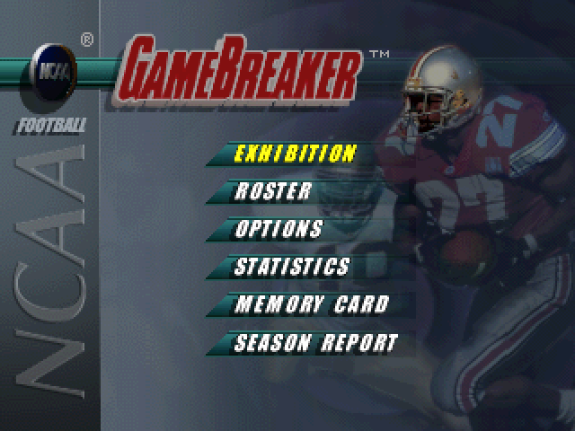 NCAA Football GameBreaker — Title screen