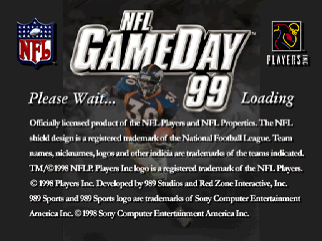 NFL GameDay 99 — Title screen