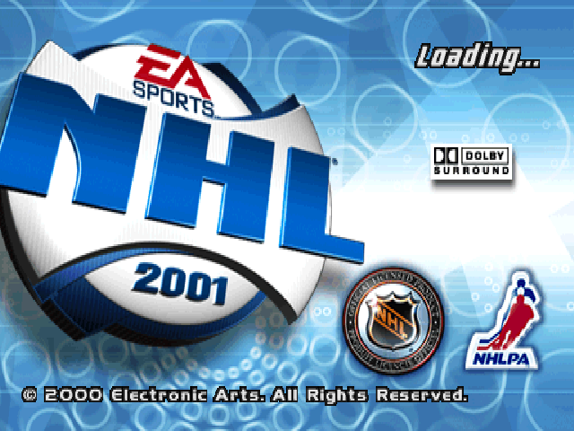 NHL 2001 — Title screen