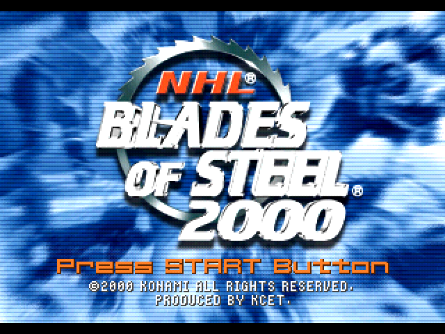NHL Blades of Steel 2000 — Title screen