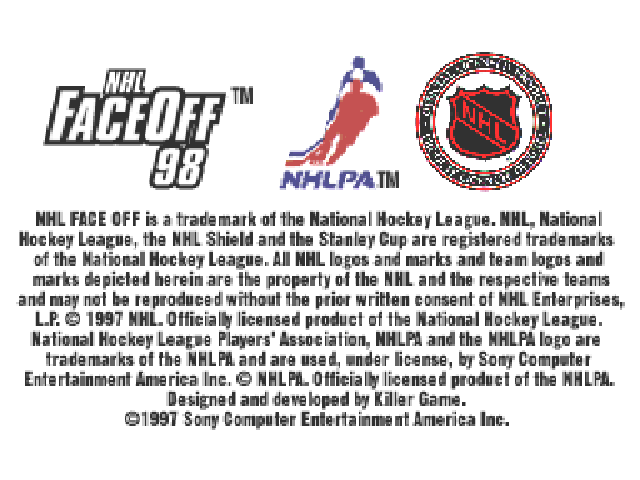 NHL FaceOff 98 — Title screen