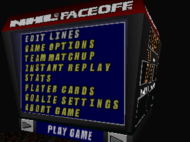 NHL Face Off — Title screen