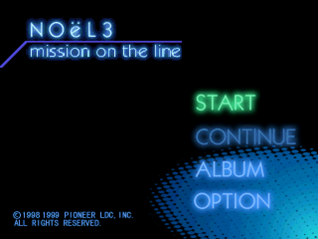 NOeL 3 : Mission on the Line — Title screen