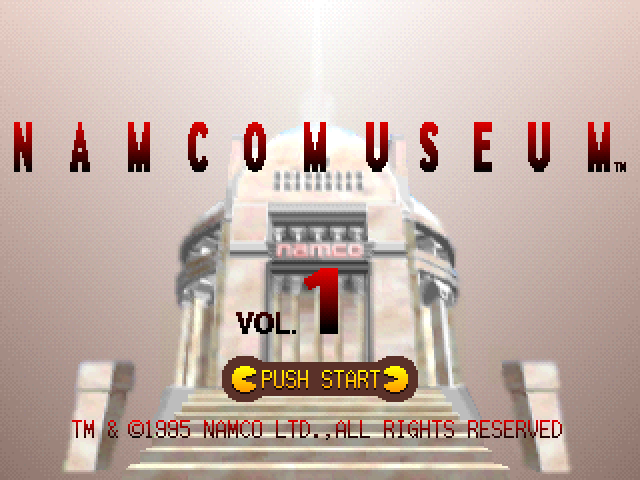 Namco Museum Vol. 1 — Title screen