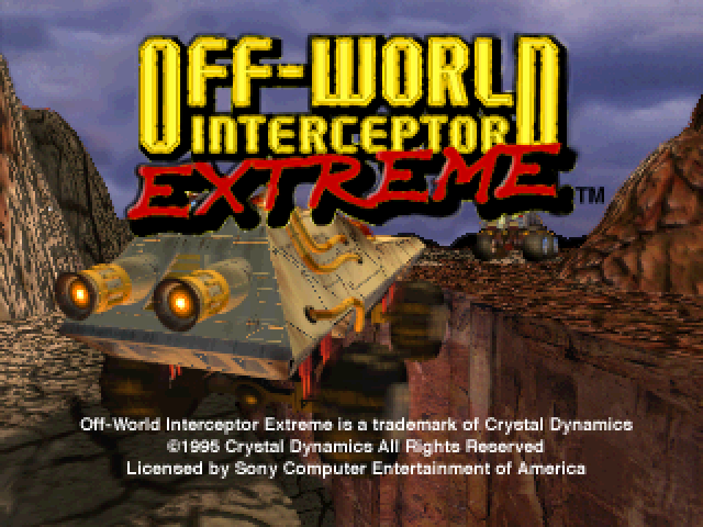 Off-World Interceptor Extreme — Title screen
