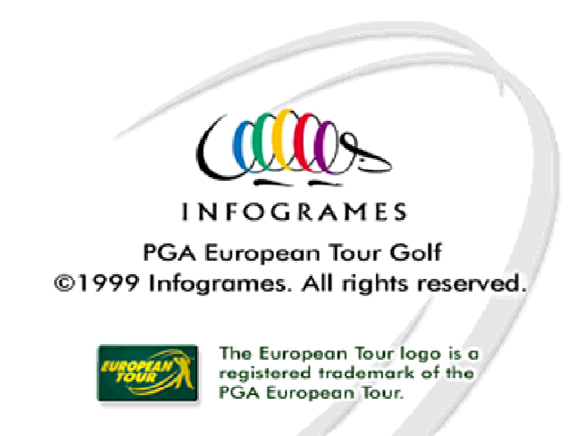 PGA European Tour Golf — Title screen