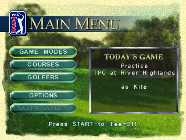 PGA Tour 96 — Title screen