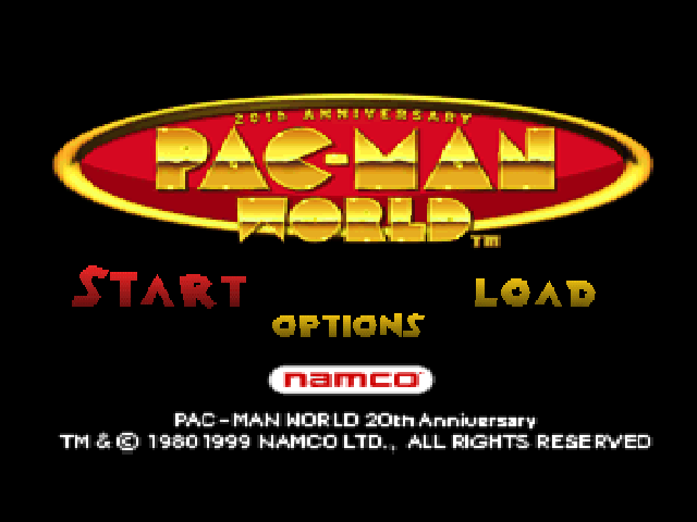 Pac-Man World — Title screen
