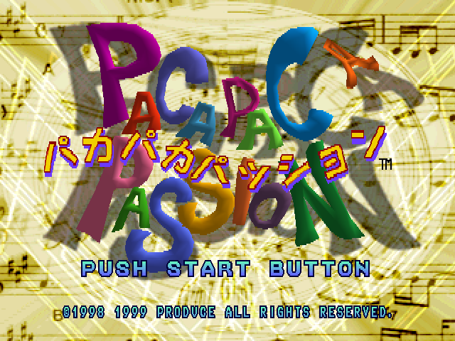 Paca Paca Passion — Title screen
