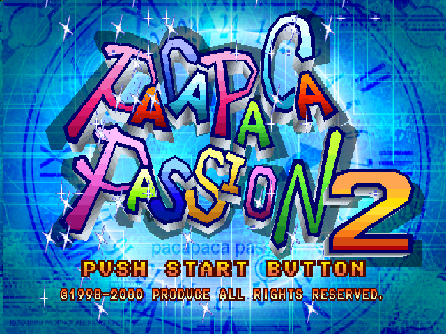 Paca Paca Passion 2 — Title screen