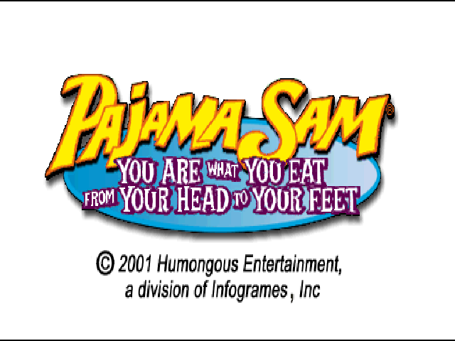 Pajama Sam : You Are What You Eat from Your Head to Your Feet — Title screen
