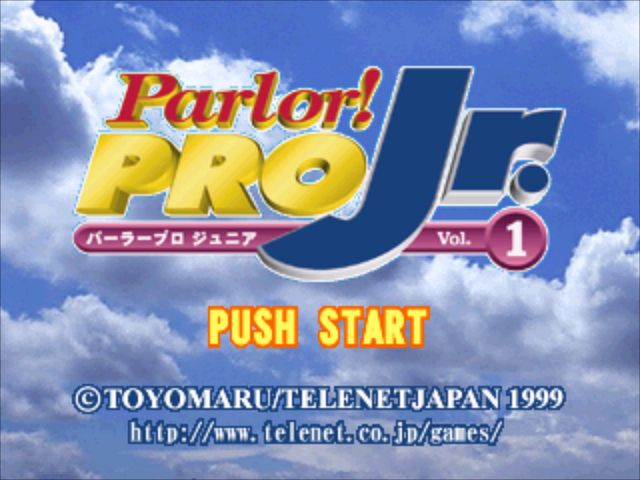 Parlor! Pro Jr. Vol. 1 : CR Dera Maitta J-3 — Title screen