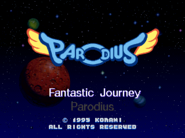 Parodius — Title screen