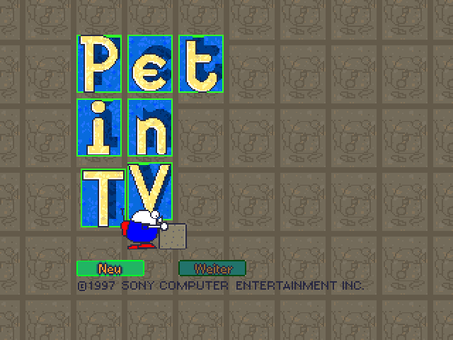 Pet in TV — Title screen