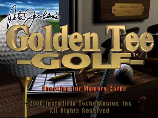 Peter Jacobsen's Golden Tee Golf — Title screen