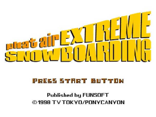 Phat Air : Extreme Snowboarding — Title screen