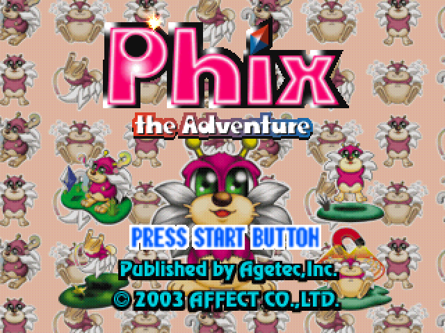 Phix : The Adventure — Title screen